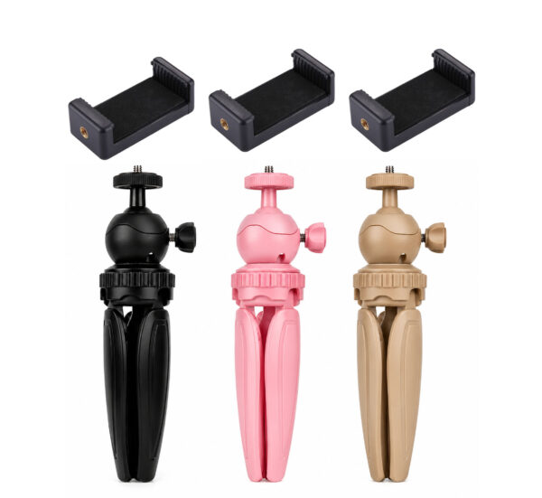 سه پایه دوربین مدل  به همراه هولدر موبایل q166p - Image 5