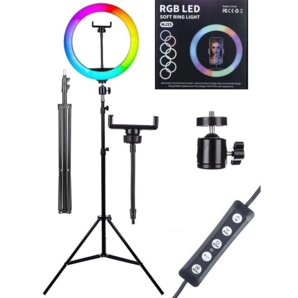 رینگ لایت آر جی بی MJ56 RGB Ring Light - Image 4