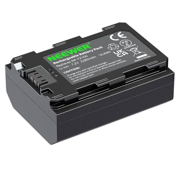 کیت شارژر پاور بانک و باتری نیور NEEWER DB-FZ100 | شارژر پاور دار و 2 عدد باتری - Image 2