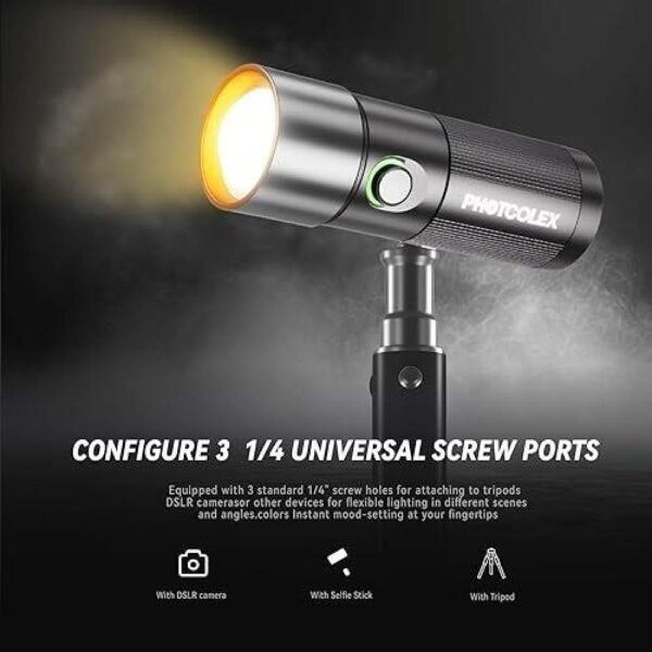 اسپات لایت PHOTOOLEX x AMBITFUL 10W Flash Light Photography Spotlight Four Colors - Image 4