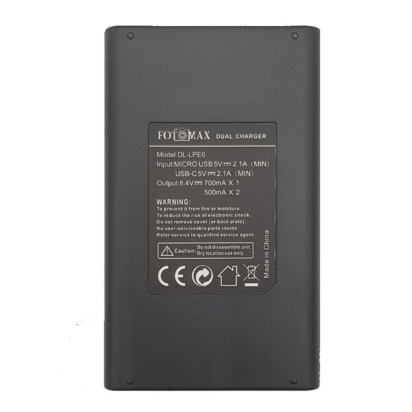 شارژر باتری لیتیومی فوتومکس Fotomax Battery Charger for LP-E6